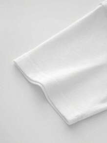 Women's 100% Cotton  Paris France Essential T-Shirt, Women's Christmas 220g Heavy Cotton T-Shirt (1 PC) - 白色 - 查看 4