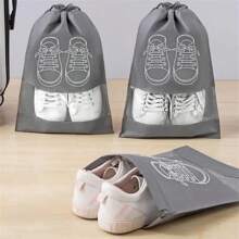 5pcs/Set Shoe Storage Bag With Thickened Non-Woven Fabric Strap Mouth Large Capacity Travel Waterproof Shoe Bag Moistureproof