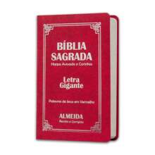 Biblia Sagrada Letra Gigante Luxo Popular - Vermelho - Com Harpa - RC