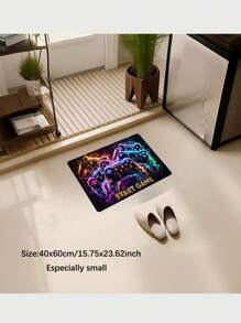 1 pièce Tapis de sol de zone de manette de jeu pour la chambre des garçons et les joueurs, tapis en polyester antidérapant et lavable en machine, tapis de sol de salle de jeux intérieure avec rembourrage en mousse, tapis à bas poils pour le salon, le bureau et la cuisine