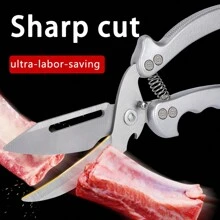 Heavy-Duty Poultry Scissors - Kitchen Scissors For Cutting Chicken, Poultry, Meat - Cutting Vegetables - Spring Reinforced - 1st Generation Marble - View 5