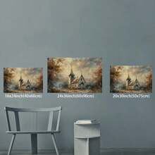 Wooden   Canvas   Country Road Wall Art Prints For Home Decoration, Living Room & Bedroom, Festival Party Decor, Gifts, Ready To Hang