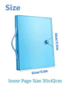 Handle Model A3 40-Page Diamond Painting Storage Canvas Display Transparent Pocket Folder Photo Album Large Capacity School Office Data Portable Storage Organizer (Front And Back Can Hold 80 Photos)