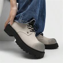 Men's Thick Sole Elevated Sneakers, Casual Work Wear Shoes, Versatile Commuting Shoes, Outdoor Hiking Boots, Chunky Shoes