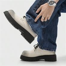 Men's Thick Sole Elevated Sneakers, Casual Work Wear Shoes, Versatile Commuting Shoes, Outdoor Hiking Boots, Chunky Shoes