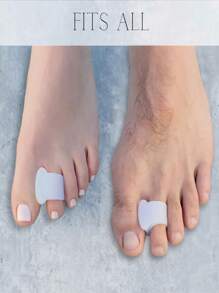 4pcs White And Pink Silicone Toe Separators, Soft Bunion Toe Separators, Waterproof, Wear-Resistant, Suitable For Sports And Daily Foot Care, Toe Protectors