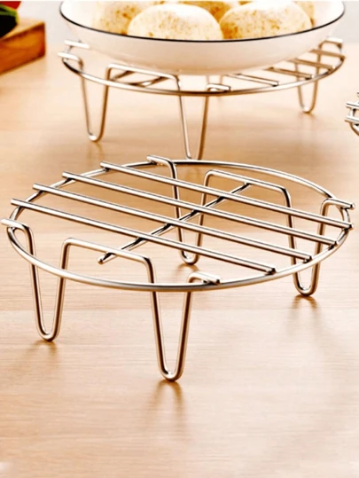 1件套圆形不锈钢烹饪架，蒸架。厨房工具，高脚蒸架，四角蒸锅，蒸架，厨房工具，厨房用品，食品，厨房，旅行，厨房用品，厨房工具，厨房用品