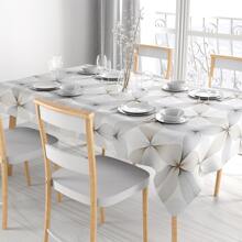 1pc Three Petal Flower Design White Tablecloth, Rectangular Polyester Tablecloth,Perfect For Dining, Picnics, Buffets, Holiday Dinners, Parties, Banquets, Restaurants, And Weddings, Western Food, Kitchen - Multicolor - View 12