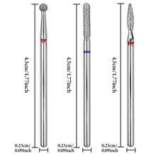 3Pcs/Set Carborundum Nail Drill Bits Electric Manicure Fine Grit Drills Milling Cutters Kits ,Pedicure Remover Tools For Acrylic Gel Nails, Salon Home Nail Care Supplies For Acrylic Nail Gel Fast Remove