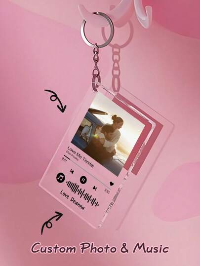 1 st personlig nyckelring anpassad Spotify musik låt nyckelring, present till par/vänner/dig själv/familj, unik anpassad present anpassad present, snygg, färgglad, vintage, enkel, unisex, casual, sötnos, personlig, unik, perfekta presenter till honom, perfekta presenter till henne, henne, pojkvän, flickvän, pappa, mamma, familj, vänner, för årsdagar, för födelsedagar, för examen, för bal, för fest