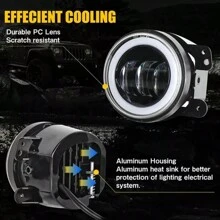 1 Par de 4 pulgadas de luz antiniebla soporte de montaje de luces de automóviles,2 Faros Antiniebla Led De 4 Pulgadas Para,Bombilla de faro. - Negro - Ver 7