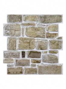 1pc/10pcs 3D Faux Stone Peel And Stick Wall Panels, 3D Wall Stickers For Living Room, Wall Tiles Self Adhesive Backsplash For Kitchen, Bathroom, Farmhouse Decor