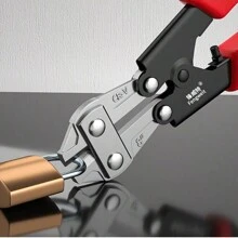 1pc Mini Bolt Cutter, Made Of Chrome-Vanadium Alloy Steel, Fast And Sharp, Labor-Saving Operation, Used To Cut Wire, Bar Steel, Hard Copper Wire, Stranded Wire, Etc., Also Known As Wire Rope Bolt Cutter.