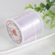 1pc/6pcs Carretel Elástico Alto Transparente – Cordão Forte e Elástico para Contas e Fabricação de Joias DIY – Passe Contas, Cristais ou Argila Nesta Corda de Nylon para Criar uma Pulseira Colar Tornozeleira Anel