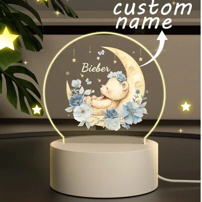 1pc Customized Name Night Light, Personalized Birthday Gift, Friend Gift, Bedroom Decor, Colorful, Minimalist, Cute, Y2K Style, Minimalist Chic, Personalized, Unique Ideal Gift For Him/Her, Boyfriend, Girlfriend, Family, Friends, Night Light, Neon Light, Home Decor, Room Decoration, Holiday Decor ,Travel Organizer