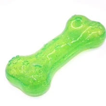 TPR 耐用狗狗咀嚼玩具耐咬出牙清洁器和吱吱叫训练玩具，适合室内/室外海滩、阳光、旅行、凉爽等水上活动，缓解牙齿疼痛，中型犬牙齿护理咀嚼玩具经过测试 - 淺藍色 - 查看 15