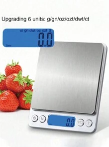 1个0.1克/3000克高精度专用电子秤，珠宝秤，迷你不锈钢电子秤，口袋电子秤，黄金秤 - 銀色 - 查看 12