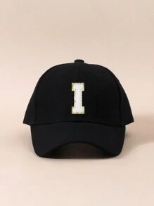 1pc Kids 26 Alphabet Baseball Cap, Fashionable Everyday And Back To School Accessory - Black - View 29