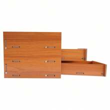 SanBouSi Monitorständer Holz Schreibtischaufsatz Monitorerhöhung Organizer mit Schubladen - Braun - Übersicht 7