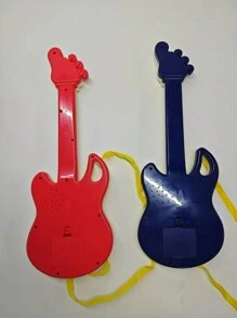 1 pièce Jouet puzzle guitare dessin animé pour enfants, jouet éducatif précoce de musique et d'éclairage pour bébés, couleur aléatoire