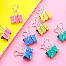 Set Of 48 Paper Clips Clamps Colorful Clips Office School Kit 25mm/32mm/41mm Back To School - 多彩 - 32mm(24顆) - 查看 6