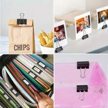 Set Of 48 Paper Clips Clamps Colorful Clips Office School Kit 25mm/32mm/41mm Back To School - 多彩 - 32mm(24顆) - 查看 8