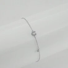 S925 Silver-Plated Gold Horseshoe U-Shaped  Chain Bracelet, Ladies Fashionable High-End Niche Daily Accessory