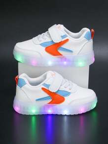 1 Pair New Style All-Season Children Shoes:1 Pair White & Shoes; 1 Pair Light-Up Sneakers; 1 Pair Kids Sports Shoes; 1 Pair Canvas Sneakers For Boys; 1 Pair Toddler PU Leather Comfortable Neutral Baby Shoes; 1 Pair Stylish& Fashionable Casual Wear Kids Shoes, Insole Length 13-18.3cm