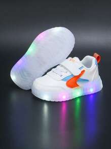 1 Pair New Style All-Season Children Shoes:1 Pair White & Shoes; 1 Pair Light-Up Sneakers; 1 Pair Kids Sports Shoes; 1 Pair Canvas Sneakers For Boys; 1 Pair Toddler PU Leather Comfortable Neutral Baby Shoes; 1 Pair Stylish& Fashionable Casual Wear Kids Shoes, Insole Length 13-18.3cm