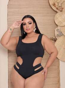 LARGEST PLUS SIZE BEACH POOL SWIMSUIT COVER, FOOL MOM, LIFT BUTT LAUNCH 2025 - 黑色 - 查看 2