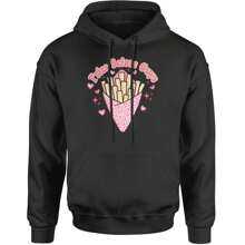 Fries Before Guys Adult Hoodie Sweatshirt - Black - View 1