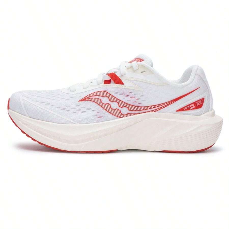 Saucony Giày chạy bộ SLAY 2 dành cho nam và nữ, Giày thể thao chạy marathon tốc độ đầy đủ 2 mẫu mới mùa đông, Giày chạy bộ chuyên nghiệp, S28234-8 - trắng đỏ - Xem 1
