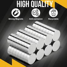 60/150 件 10X3mm 超强钕磁铁，圆形冰箱稀土磁铁，N35 钕铁硼磁铁，10mm*3mm 白板磁铁，适用于办公室、冰箱、厨房配件