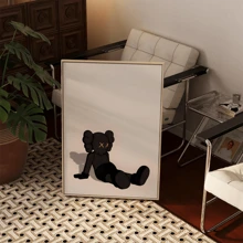 1 件 KAWS 风格极简主义艺术海报 – Kaws 海报当代墙壁艺术 | 炫酷波普艺术印刷品，适用于卧室装饰、办公室或工作室装饰 NO FEAME