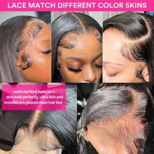 Short Straight Bob Wig 180% Density Human Hair Lace Front Wigs Human Hair Straight 13x4 Transparent Lace Frontal Bob Wigs Pre Plucked Natural Hairline Black Color - Natural Black - View 11