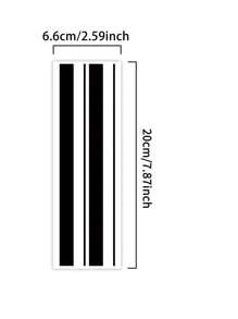 1 件线条条纹临时纹身防水防汗持续 1-2 周逼真草本汁抗摩擦不反光仿黑色假纹身男女纹身贴纸适用于手臂、胸部、腿部、腹部、腰部现代人体艺术 - 黑色 - 查看 5