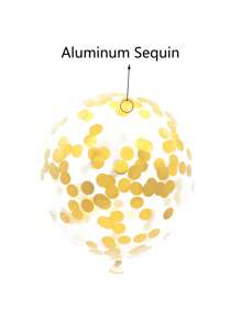 20pcs 12-Inch Avocado Green & Gold Metallic Confetti Latex Balloons Set, Suitable For Wedding, Birthday Party, Forest Party, Background Decor - Multicolor - View 4