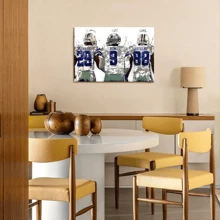 1 Pc Framed Rugby StarCanvas Poster Bedroom Decor Sports Landscape Office Room Decor Gift, For Class Room, Living Room, Bed Room