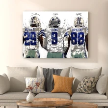 1 Pc Framed Rugby StarCanvas Poster Bedroom Decor Sports Landscape Office Room Decor Gift, For Class Room, Living Room, Bed Room