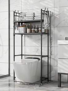 Freestanding Bathroom Toilet Organizer Shelves, Easy Assembly Storage Rack Above Toilet No-Drill - Multicolor - View 8