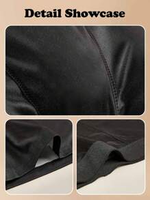 1pc Customized Valentine's Day Men's Briefs, Personalized Men's Underwear, Customized Briefs, Husband Customized Briefs, Funny Expression Customized Briefs, Valentine's Day Gift, Anniversary Gift, Birthday Gift, Wedding Gift, Gift For Girlfriend, Gift For Boyfriend, Gift For Husband - Black - View 4