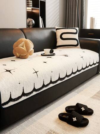 1 件套提花沙发套，现代简约风格沙发保护套，100% 涤纶宠物友好型沙发套，适用于办公室、客厅、卧室、扶手椅、2/3/4 座和组合沙发，四季皆宜