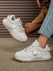 2024 Neues Design Schnürkasualschuhe, flache rutschfeste hochelastische Popcorn Weichbodenschuhe, Pendler & Retrostil, Outdoor Wandern, Superweiches Sohle Wandern Lässig Schuhe