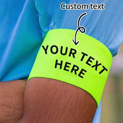 1 peça de faixa de manga personalizada com texto e fecho elástico de , para bicicleta, futebol, eventos esportivos e caridade, multifuncional, durável, antimofo, ornamental, reutilizável, requintada, elegante, de alta qualidade, colorida, moderna, personalizada, única, presentes ideais para ele, presentes ideais para ela