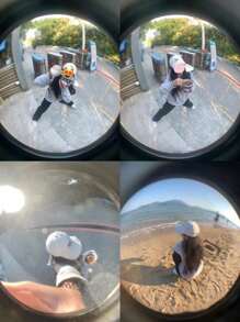 一套趣味手机鱼眼镜头，手机镜头放大镜鱼眼自拍便携镜头摄影（本套装仅包含两个鱼眼镜头，长焦镜头和短焦镜头不可用） - 彩色 - 查看 1