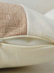 1pc Modern Minimalist Patchwork Pillow Cover, Sofa Cushion Cover, Pillow Not Included - Brown - View 7