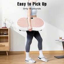 PHAGATT Vibration Plate Exercise Machine, 120 Level Vibration Adjustment, 2 Fitness Resistance Bands, Body Relaxation - Pink - View 4