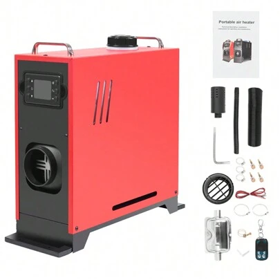 2025 Upgraded | 12V All-In-One Parking Air Heater | 5KW-8KW Parking Heater With LCD Monitor And Remote Control, For Car Trucks Boat Bus RV Caravan SUV Motorhome And Trailer
