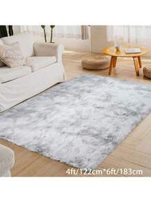Thảm lông xù mềm mại cho phòng ngủ, thảm lông xù đen cho phòng khách, thảm lông nhung hiện đại sang trọng cho phòng bé trai và bé gái, phòng ngủ tập thể, trang trí nhà trong nhà, nâng cấp độ bám dính - màu đen - Xem 6