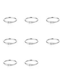 1pc Western Minimalist Stainless Steel 26 Letters Ring Suitable For Men And Women, Daily Wear
